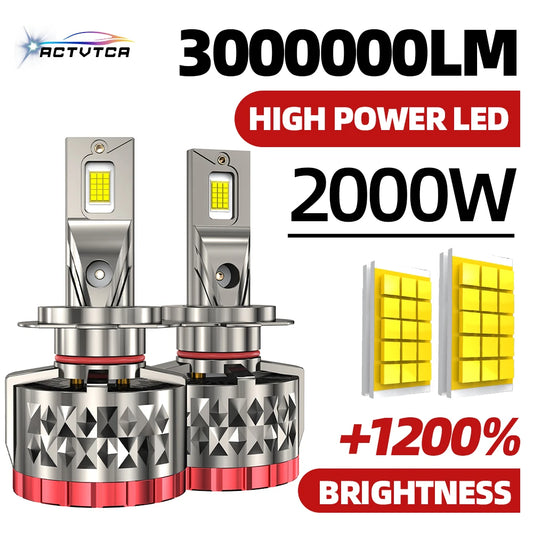 KIT LED ULTRA PUISSANT  H7 H4 H11 9005 HB3 9006 HB4 H8 H9 9012 (HIR2)